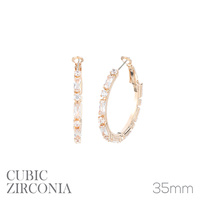 35CR-G g cz 35mm baguette/round hoop
