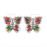 WESTERN WRAPPED BUTTERFLY DANGLE AND DROP HOOK EARRINGS