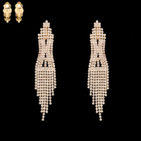 DANGLY RHINESTONE CLIP EARRING