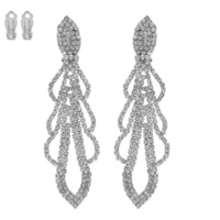 RHINESTONE CLIP EARRINGS