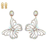90S AESTHETIC CRYSTAL BUTTERFLY CLIP-ON  EARRINGS