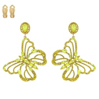 90S AESTHETIC CRYSTAL BUTTERFLY CLIP-ON  EARRINGS