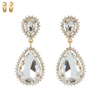 TEARDROP SUN BURST STONE EARRING