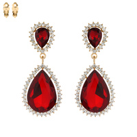 TEARDROP SUN BURST STONE EARRING