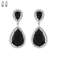 TEARDROP SUN BURST STONE EARRING