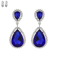 TEARDROP SUN BURST STONE EARRING