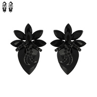 RHINESTONE CLUSTER CLIP EARRING