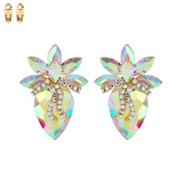 RHINESTONE CLUSTER CLIP EARRING