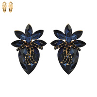 RHINESTONE CLUSTER CLIP EARRING