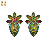 RHINESTONE CLUSTER CLIP EARRING