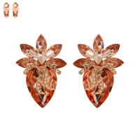 RHINESTONE CLUSTER CLIP EARRING