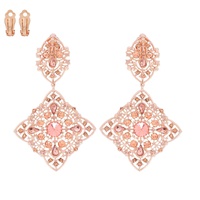 BAROQUE FILIGREE CRYSTAL CLIP-ON EARRINGS