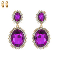 SUNBURST HALO STONE CLIP EARRING