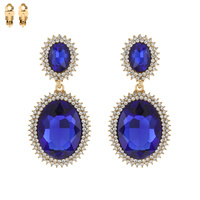 SUNBURST HALO STONE CLIP EARRING