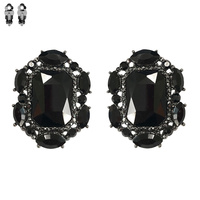 VICTORIAN STYLE STONE CLIP EARRING