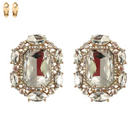 VICTORIAN STYLE STONE CLIP EARRING