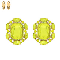 VICTORIAN STYLE STONE CLIP EARRING