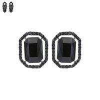 RADIANT CUT OCTAGONAL FRAME HALO CLIP ON EARRINGS