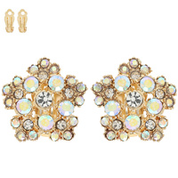 STAR CRYSTAL EMBELLISHED CLIP-ON EARRINGS
