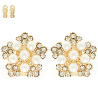 STAR CRYSTAL EMBELLISHED CLIP-ON EARRINGS