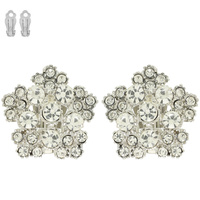 STAR CRYSTAL EMBELLISHED CLIP-ON EARRINGS