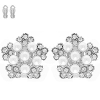STAR CRYSTAL EMBELLISHED CLIP-ON EARRINGS