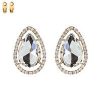 TEARDROP GEM STONE CLIP ER