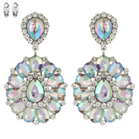 OVAL DANGLY GEM CLIP