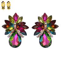 Teardrop Gem Cluster Clip Earrings Ecq4276Gmu