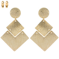 GEOMETRIC METAL CLIP EARRING