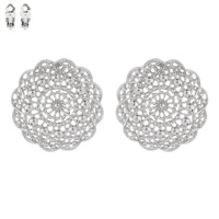 ELEGANT FILIGREE METAL CLIP EARRING