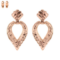 HEART OF SPADES METAL CLIP EARRING