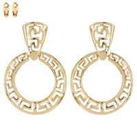 CUT OUT METAL CLIP ON EARRING