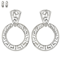 CUT OUT METAL CLIP ON EARRING