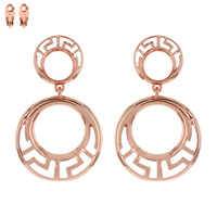 GEOMETRIC CUT METAL CLIP EARRING