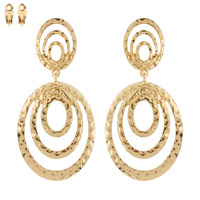 ETCHED SWIRL METAL CLIP EARRING