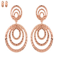 ETCHED SWIRL METAL CLIP EARRING