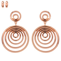 PLATED SWIRLS METAL CLIP EARRING