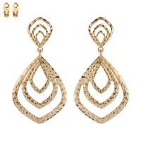 FAN CUT OUT METAL CLIP EARRING