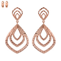 FAN CUT OUT METAL CLIP EARRING