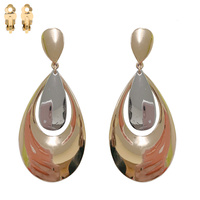 DROP GEOMETRIC CLIP ON EARRINGS