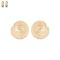 SPIRAL TEXTURED ART DECO EARRING CL
