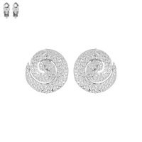 SPIRAL TEXTURED ART DECO EARRING CL