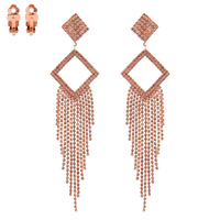 DANGLY RHINESTONE CLIP EARRING