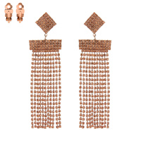 DANGLY RHINESTONE CLIP EARRING