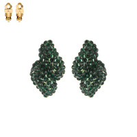 Two Swirl Stone Clip Earrings Ecy31Ggr