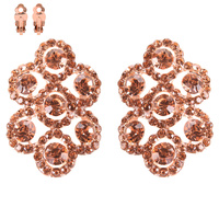 BROOCH RHINESTONE CLIP EARRING