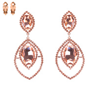 RHINESTONE IN A LOOP CLIP EARRING