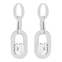 CUBIC ZIRCONIA WHITE GOLD PLATING EARRINGS