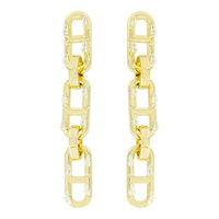 CUBIC ZIRCONIA METAL EARRINGS